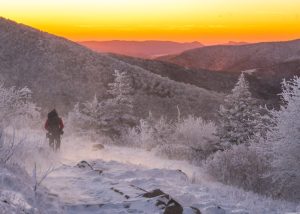 Winter hiking trails in the Smoky Mountains